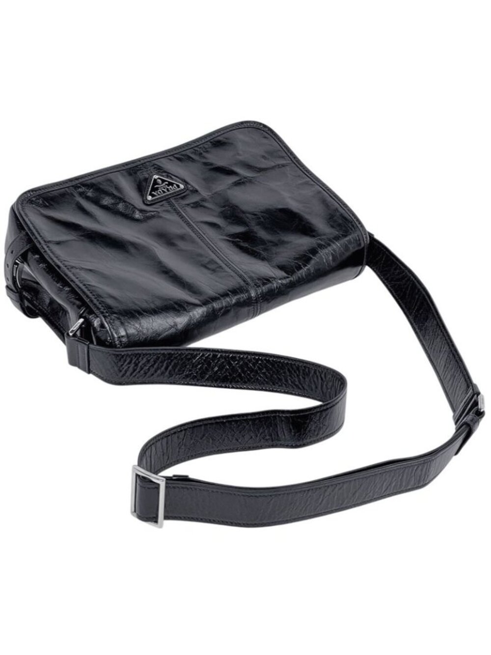 Prada Shoulder Bag Soft Looks Leather Nero - Picture 8 of 10